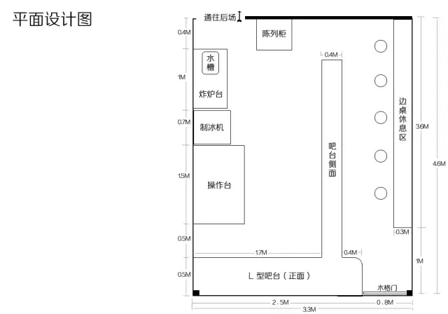 奶茶加盟店平面設(shè)計圖